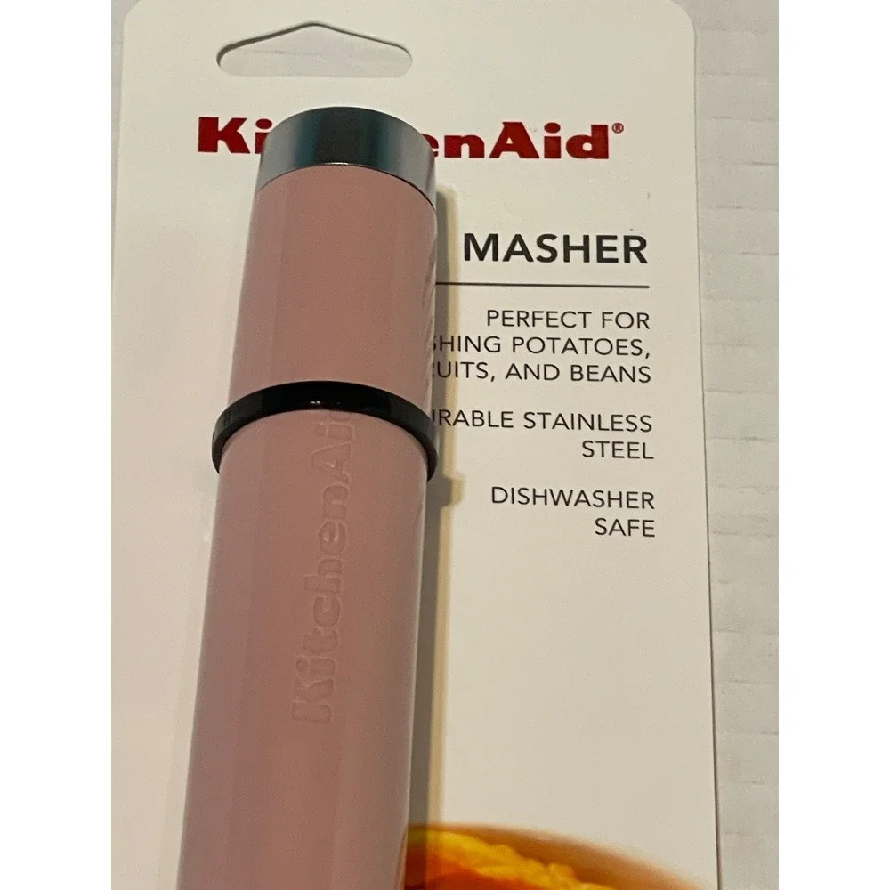 KitchenAid Stainless Steel Potato Masher Matte Rose Pink KE008OHDRA‎ New